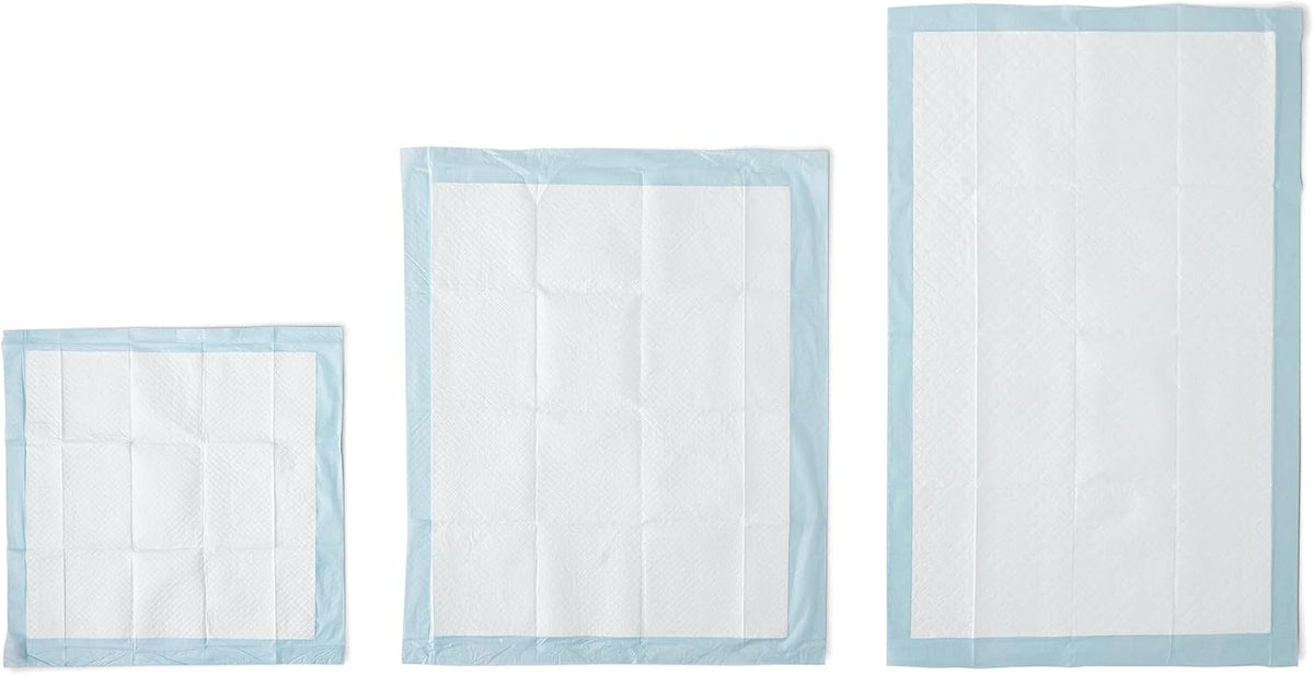Amazon Basics Leak-Proof Dog and Puppy Potty Training Pee Pads with Quick-Dry 5-Layer Design. Housebreaking. Standard Absorbency. X-Large. 28 x 34 Inch. Blue & White. 60-Pack
