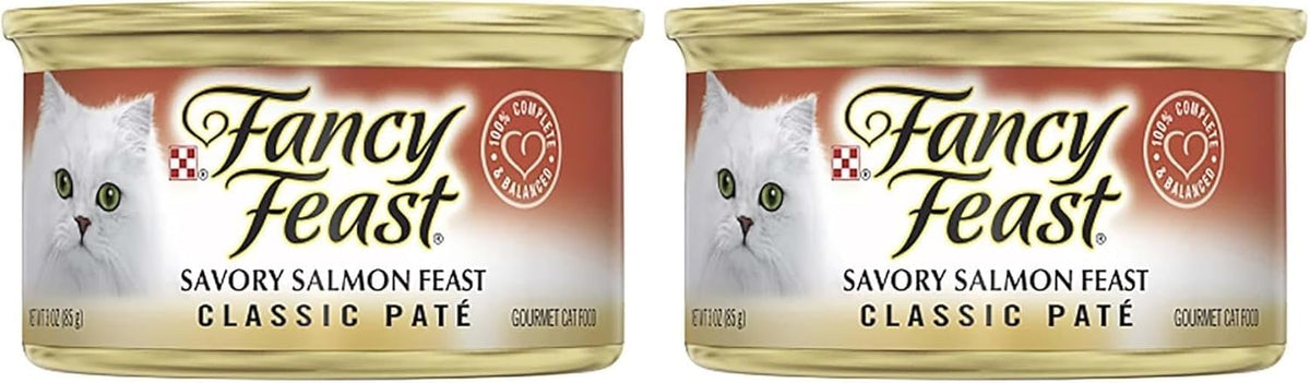 Fancy Feast Gourmet Salmon Feast Cat Food. 3 oz (Pack of 2)