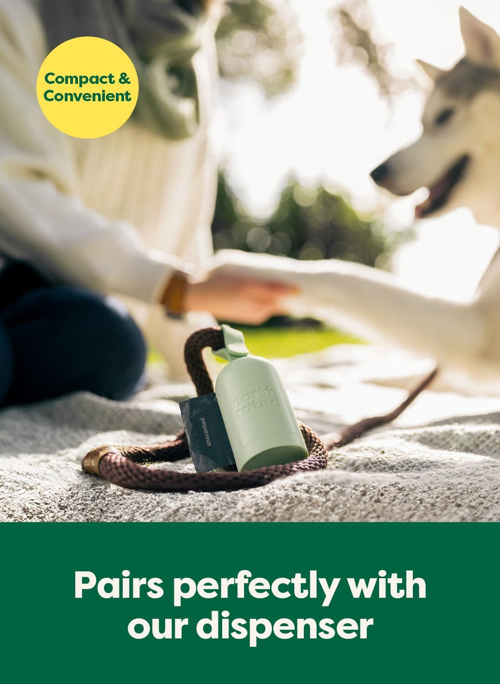 Earth Rated 3X Protect Dog Poop Bag Rolls. Odor Blocking. Unscented. 240 Ct | Leak Proof Extra Thick