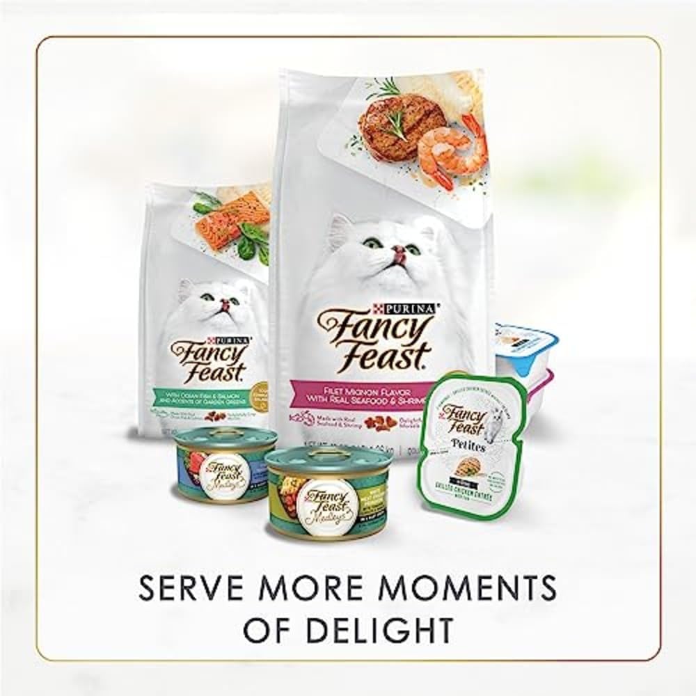 Fancy Feast Purina Gravy Lovers Poultry and Beef Grilled Gourmet Wet Cat Food Variety Pack - 3 oz. Cans.(Pack of 60)