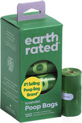 Earth Rated Dog Poop Bags for Dogs. 120 Leak Proof Refill Rolls. Lavender | Extra Thick Waste Bag Refill Rolls