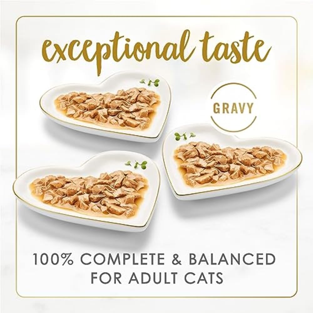 Fancy Feast Purina Gravy Lovers Poultry and Beef Grilled Gourmet Wet Cat Food Variety Pack - 3 oz. Cans.(Pack of 60)