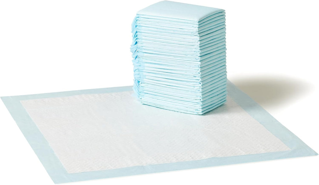 Amazon Basics Disposable Dog Training Pads with 5-Layer Leak-Proof Design. Quick-Dry Surface. Regular. 22 x 22 Inches. 30-Pack
