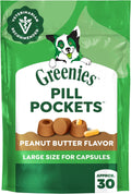 Greenies Pill Pockets Large Size Dog Treats. Peanut Butter. 7.9 oz | Vet-recommended. capsule size. masks medicine odor. low calorie. stress- & mess-free medicating. natural ingredients