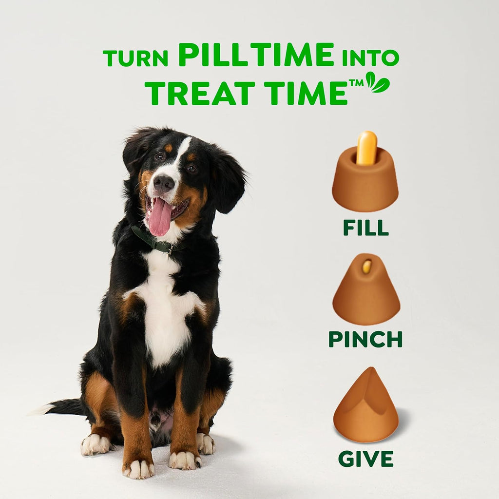 Greenies Pill Pockets for Dogs Large Size. Dog Treat Pouch for Capsule Medication. Peanut Butter Flavor. 7.9 oz. Pouch (Pack of 6)