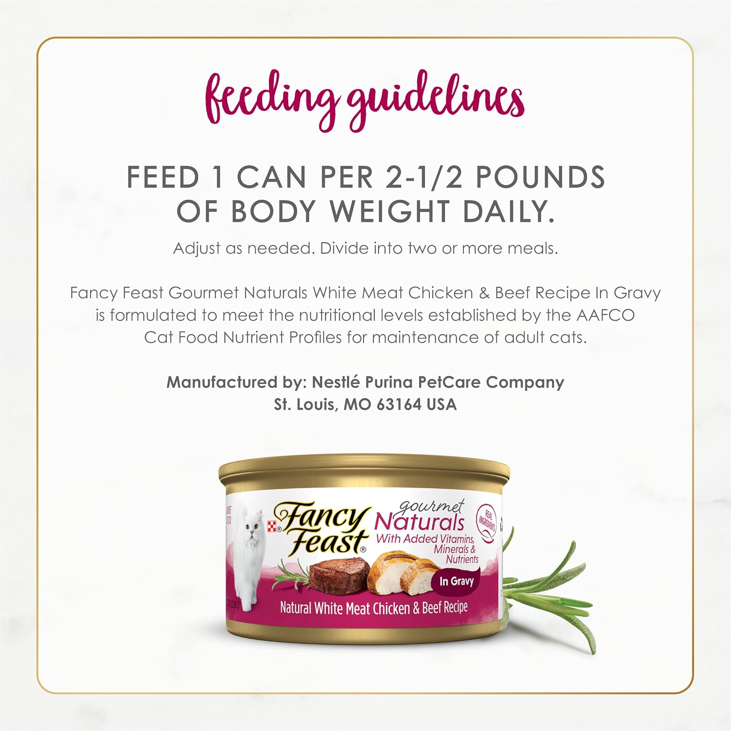 Purina Fancy Feast Gourmet Naturals Chicken and Beef (12 Pack) 3 oz | Crafted with real beef and chicken in gravy for exceptional taste with added vitamins and minerals for adult cats