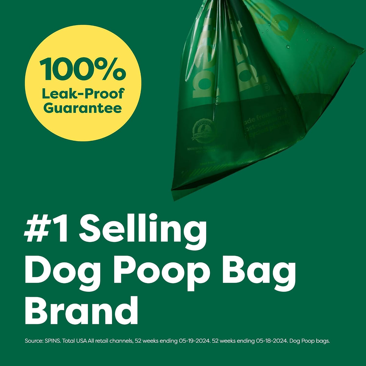 Earth Rated Dog Poop Bags on Refill Rolls. 600 Bags. Unscented | Guaranteed Leak Proof and Extra Thick Waste Bag Refill Rolls