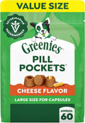 Greenies Pill Pockets Large Size Dog Treats. Cheese Flavor. 15.8 oz | Vet-recommended. masks pill smell & taste. moldable texture. capsule size. 15.8 oz. pouch. natural ingredients. no fillers
