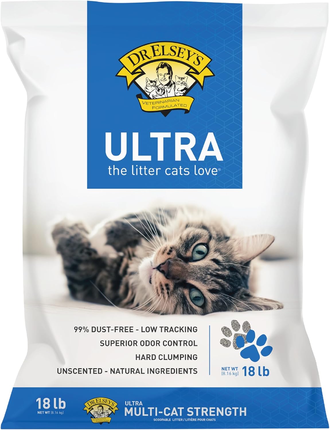Dr. Elsey's Ultra UnScented Clumping Clay Cat Litter 40 lb. Bag