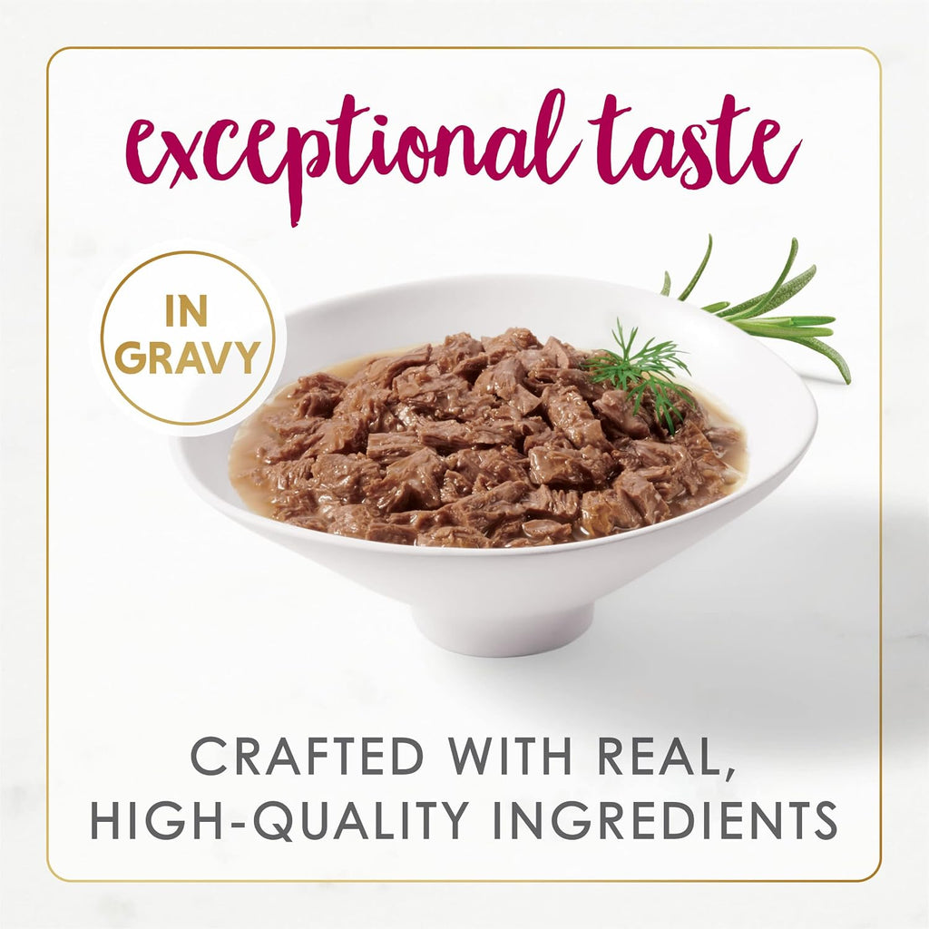 Purina Fancy Feast Gourmet Naturals Chicken and Beef (12 Pack) 3 oz | Crafted with real beef and chicken in gravy for exceptional taste with added vitamins and minerals for adult cats