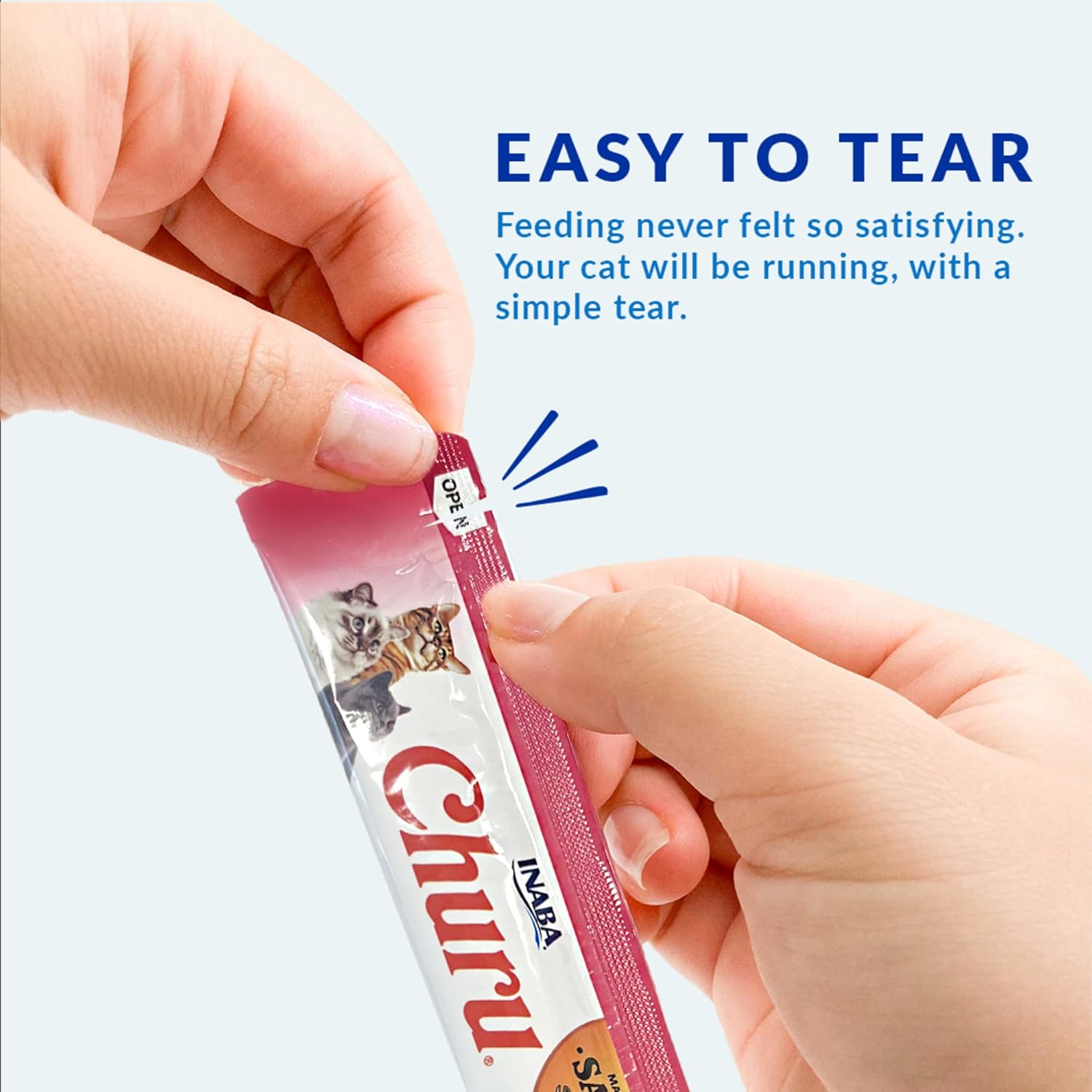 INABA Salmon Churu Cat Treats. Lickable. Squeezable Creamy Purée Cat Treat with Green Tea Extract & Taurine. 0.5 Ounces Each Tube. 60 Tubes. Salmon Variety Box