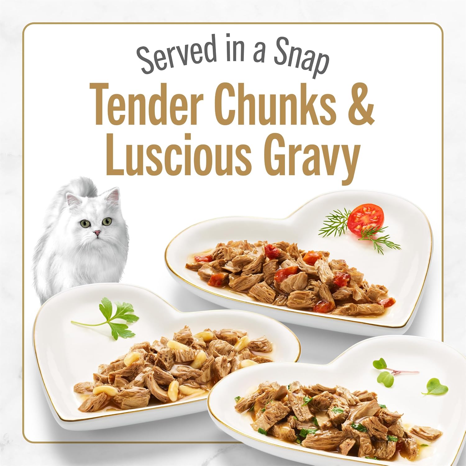 Fancy Feast Purina Gourmet Wet Cat Food Variety Pack.Petites Gravy Collection.Break-Apart tubs.48 Servings - 2.8 oz. Tubs.(Pack of 24)