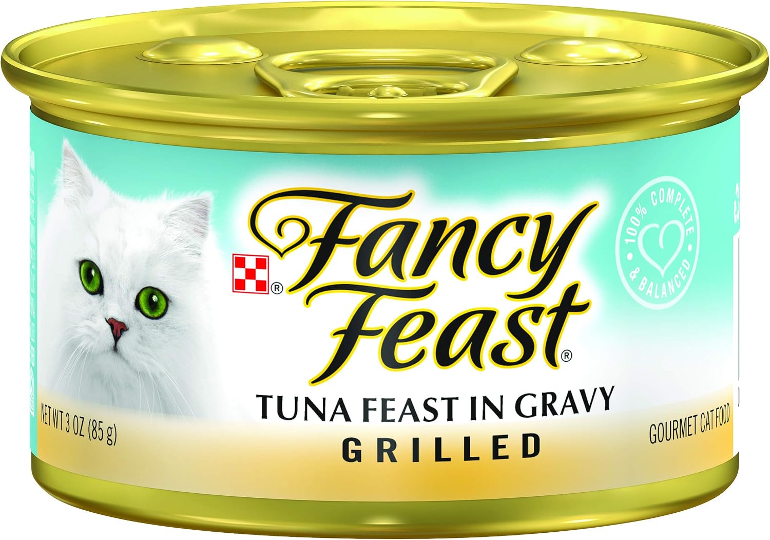 Fancy Feast Gourmet Wet Cat Food. Tuna Feast In Gravy. Grilled. 3 Ounce Single Can