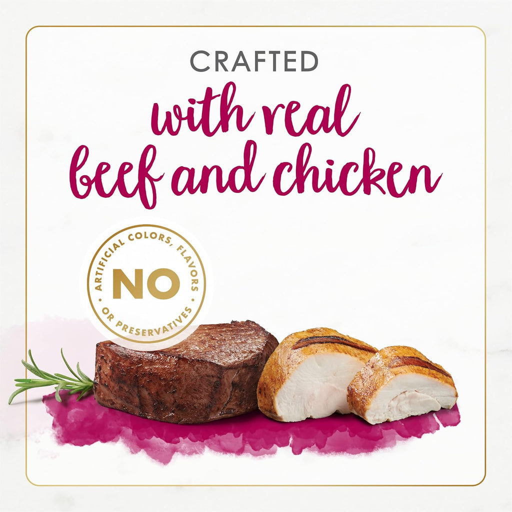 Purina Fancy Feast Gourmet Naturals Chicken and Beef (12 Pack) 3 oz | Crafted with real beef and chicken in gravy for exceptional taste with added vitamins and minerals for adult cats