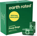 Earth Rated Dog Poop Bags on Refill Rolls. 600 Bags. Unscented | Guaranteed Leak Proof and Extra Thick Waste Bag Refill Rolls