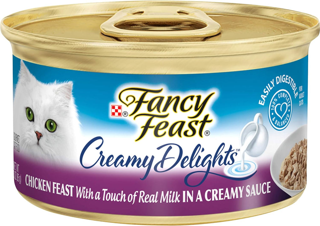 Purina Fancy Feast Pate Wet Cat Food. Creamy Delights Chicken Feast in a Creamy Sauce - (Pack of 24) 3 oz. Cans