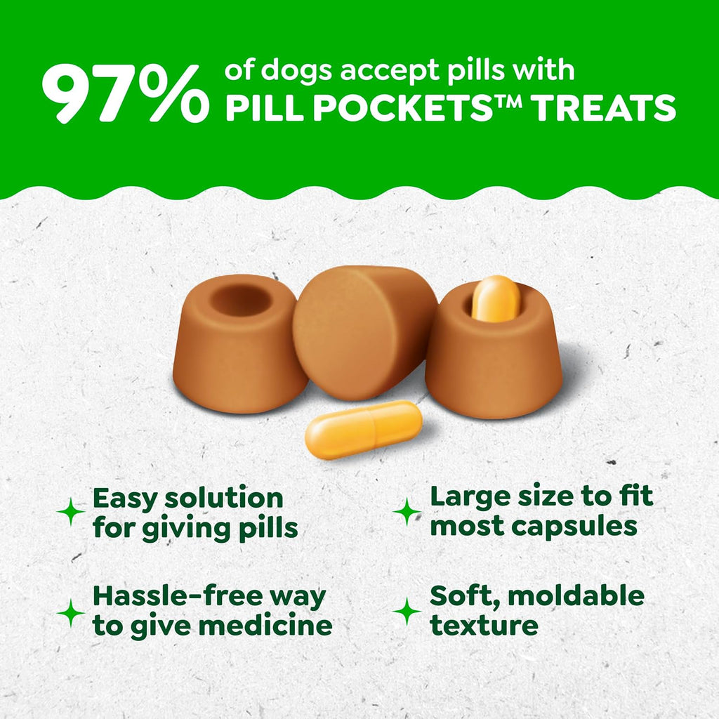 Greenies Pill Pockets for Dogs Large Size. Dog Treat Pouch for Capsule Medication. Variety Pack. 7.9 oz. Pouch (Pack of 2)