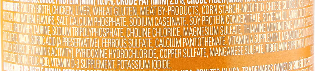 Fancy Feast Canned Delights Cat Food. Chicken And Cheddar. 3 oz