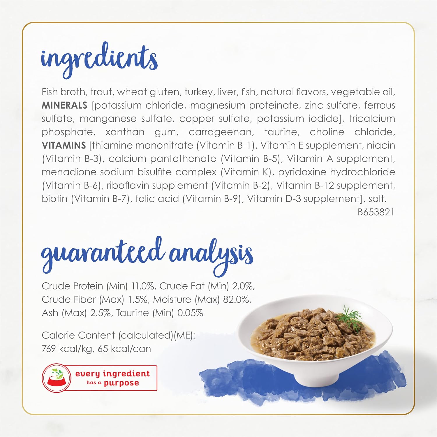 Purina Fancy Feast Wet Cat Food Gourmet Naturals Rainbow Trout Recipe in Wet Cat Food Gravy - (Pack of 12) 3 oz. Cans
