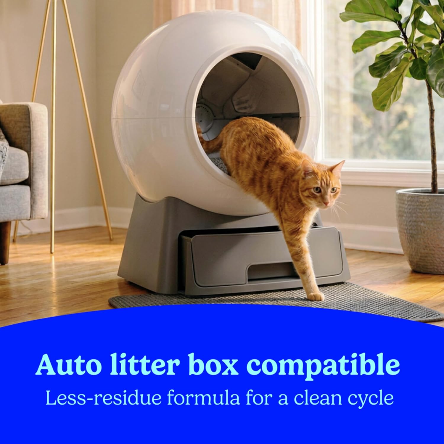 Fresh Step Simply Unscented Multi Cat Clumping Cat Litter. Low Dust. Odor Control with Activated Charcoal Tech. Compatible in Automatic Litter Boxes. 14 lb.