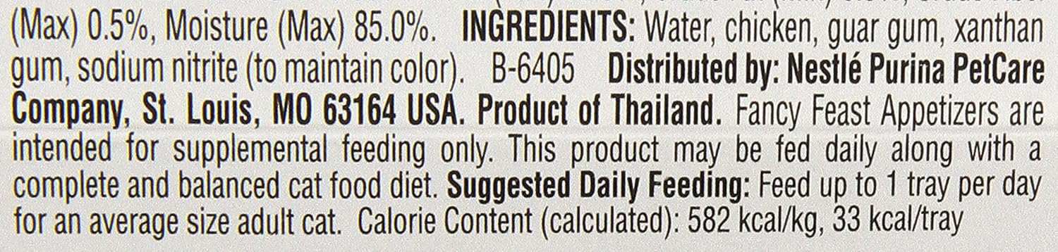 Fancy Feast Appetizers White Meat Chicken Wet Cat Treat. 2 Oz