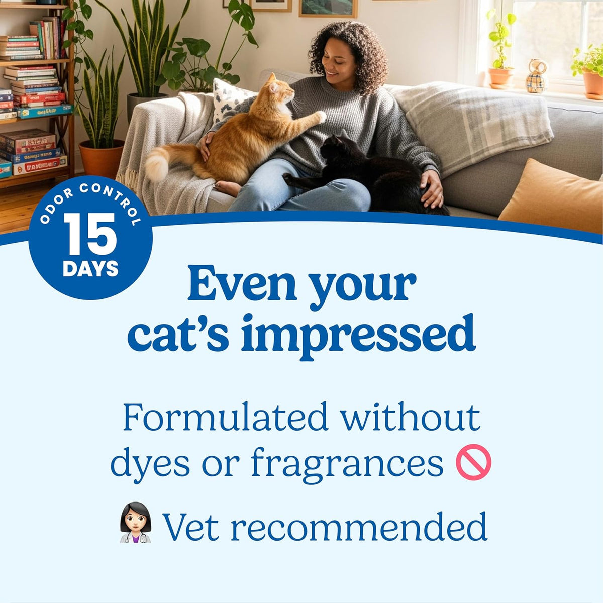 Fresh Step Simply Unscented Multi Cat Clumping Cat Litter. Low Dust. Odor Control with Activated Charcoal Tech. Compatible in Automatic Litter Boxes. 14 lb.