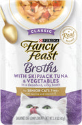PURINA Fancy Feast Lickable Senior Wet Cat Food Broth Topper Classic - (16) 1.4 oz. Pouches