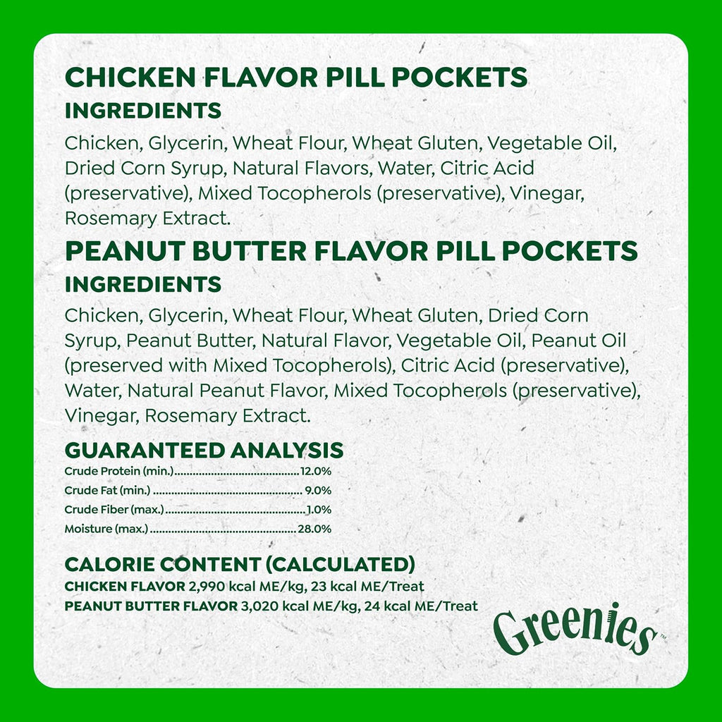 Greenies Pill Pockets for Dogs Large Size. Dog Treat Pouch for Capsule Medication. Variety Pack. 7.9 oz. Pouch (Pack of 2)