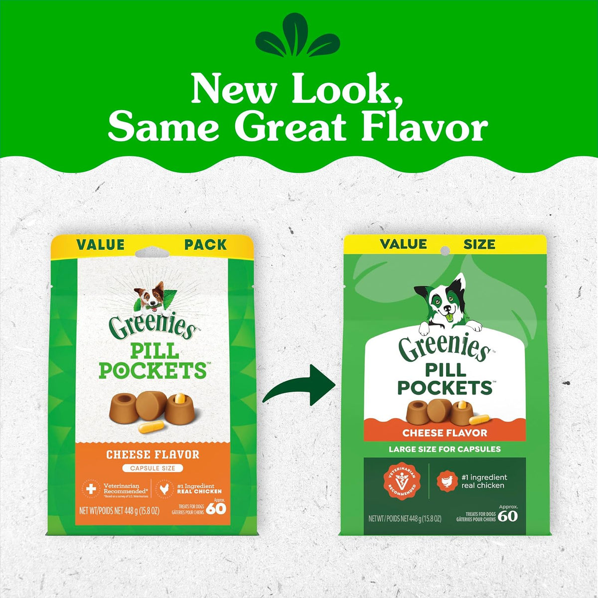 Greenies Pill Pockets for Dogs Large Size. Dog Treat Pouch for Capsule Medication. Cheese Flavor. 15.8 oz. Pouch (Pack of 5)